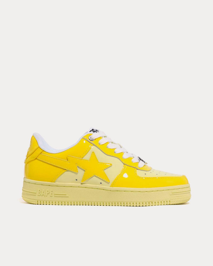 Bape Sta Colors Light Yellow Low Top Sneakers - SleekGait