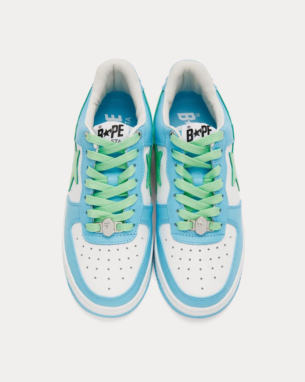 SK8 STA Blue / White Low Top Sneakers - SleekGait