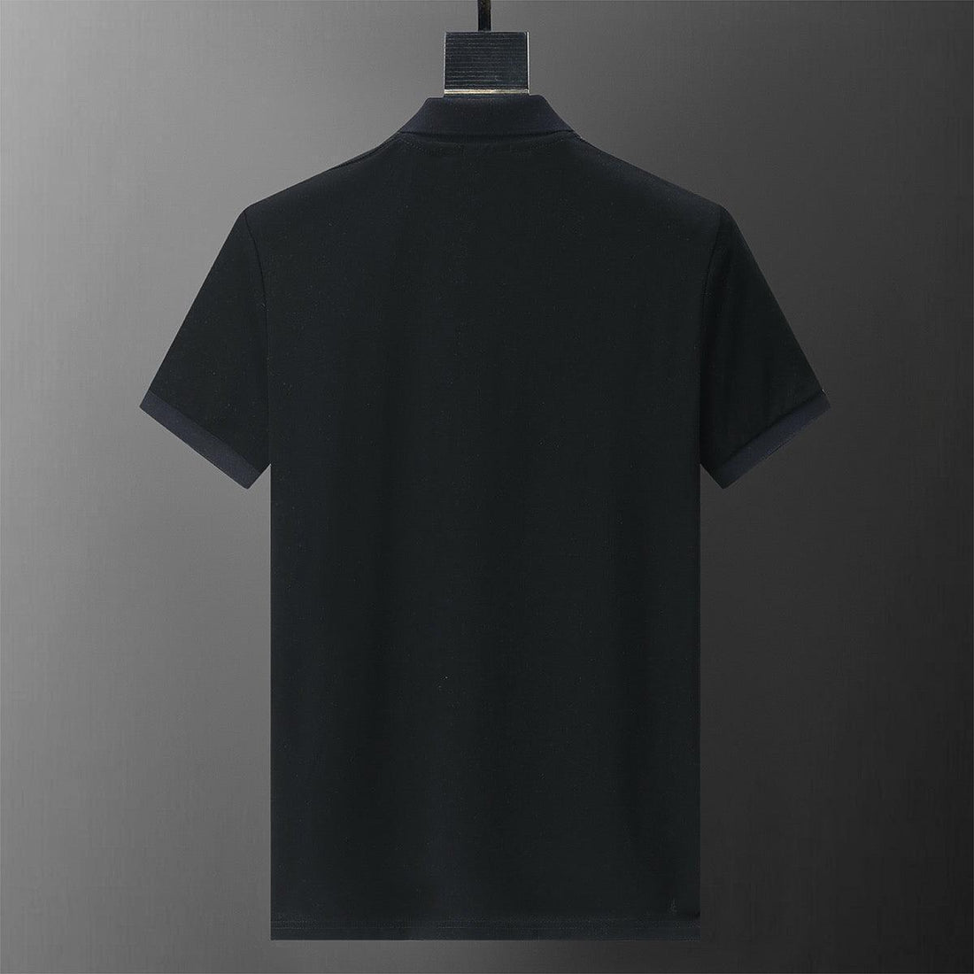 Moncler Black T-Shirt with Collar - SleekGait