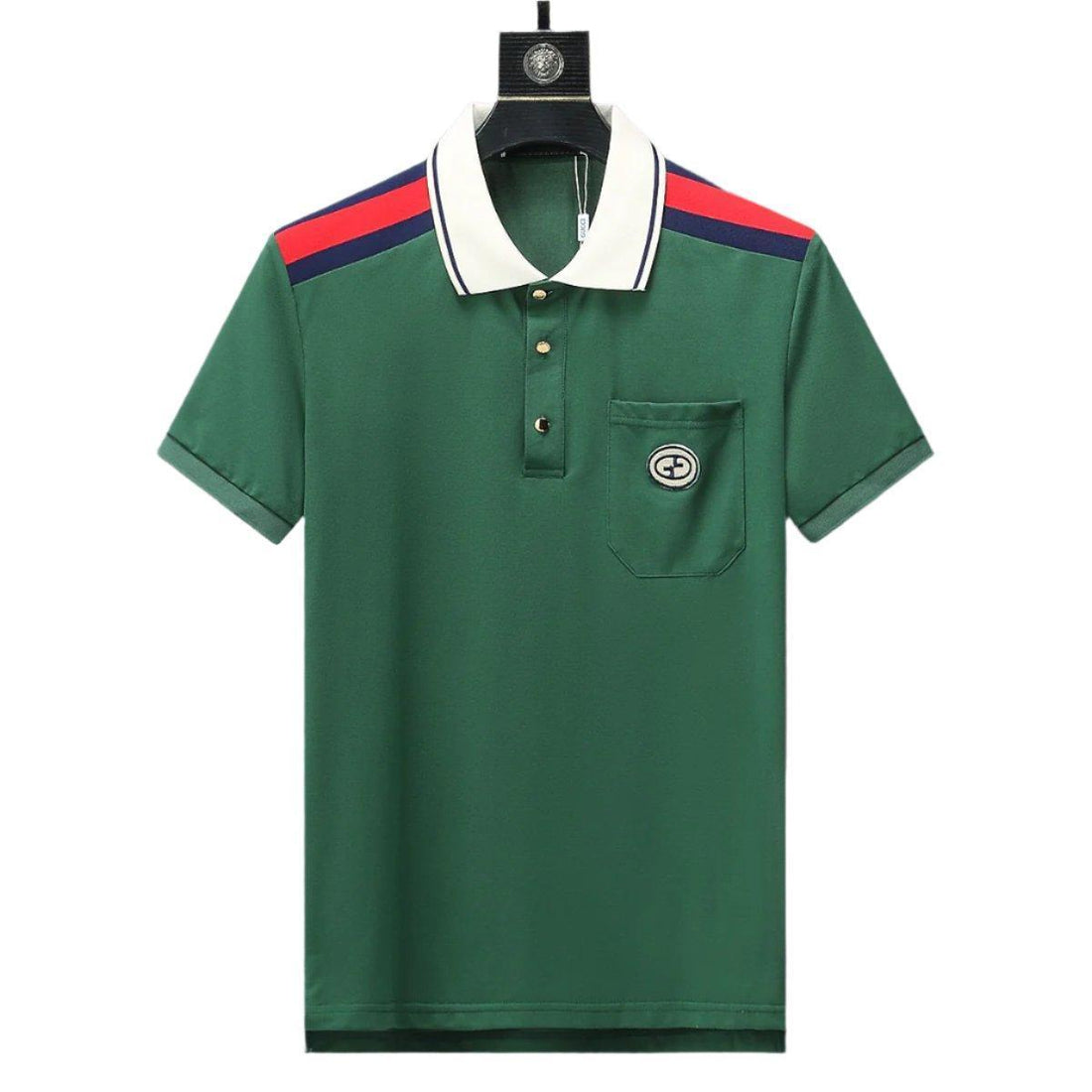 Gucci Green T-shirt with a collar - SleekGait