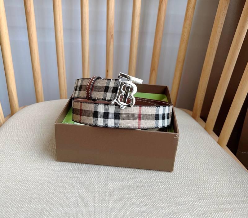 Burberry TB Belt E-Canvas & Leather Vintage - SleekGait