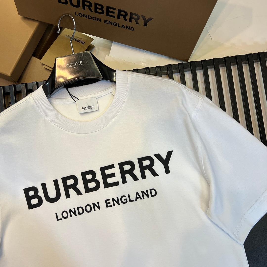 Burberry T-Shirt Without Collar 'White & Black' - SleekGait