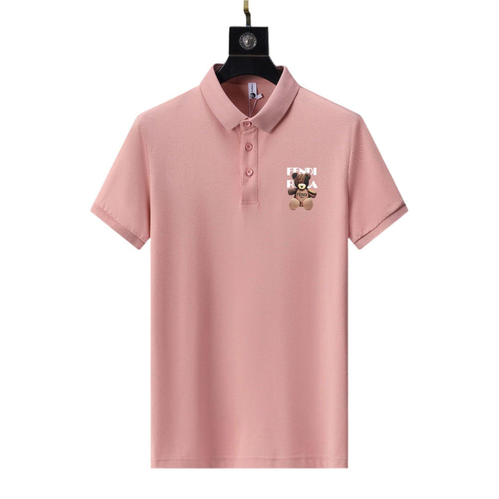 Fendi Pink T-shirt with Collar - SleekGait