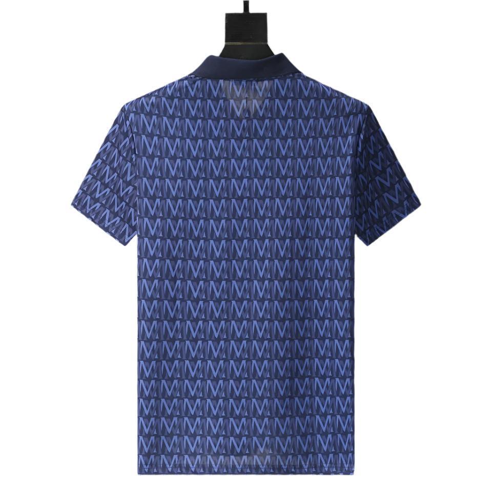 Moncler Blue T-Shirt with Collar