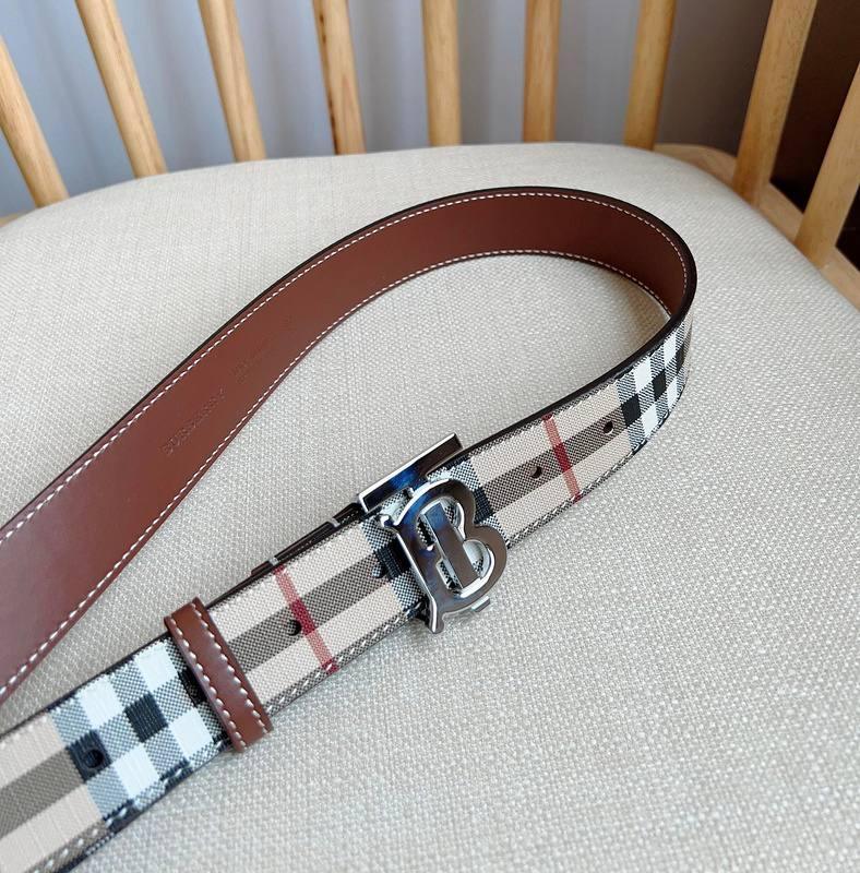 Burberry TB Belt E-Canvas & Leather Vintage - SleekGait