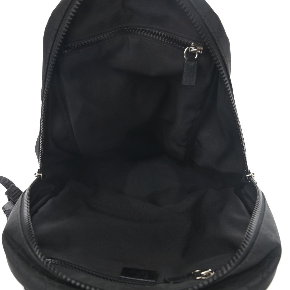 Gucci Nylon Monogram Slim Backpack Black