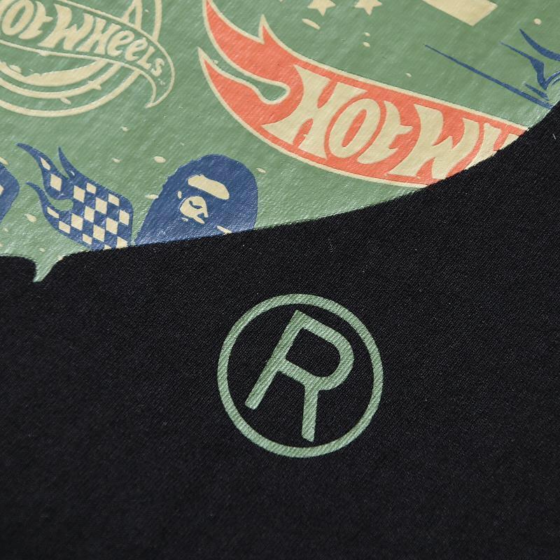 BAPE X HOT WHEELS APE HEAD TEE Black T-Shirt - SleekGait