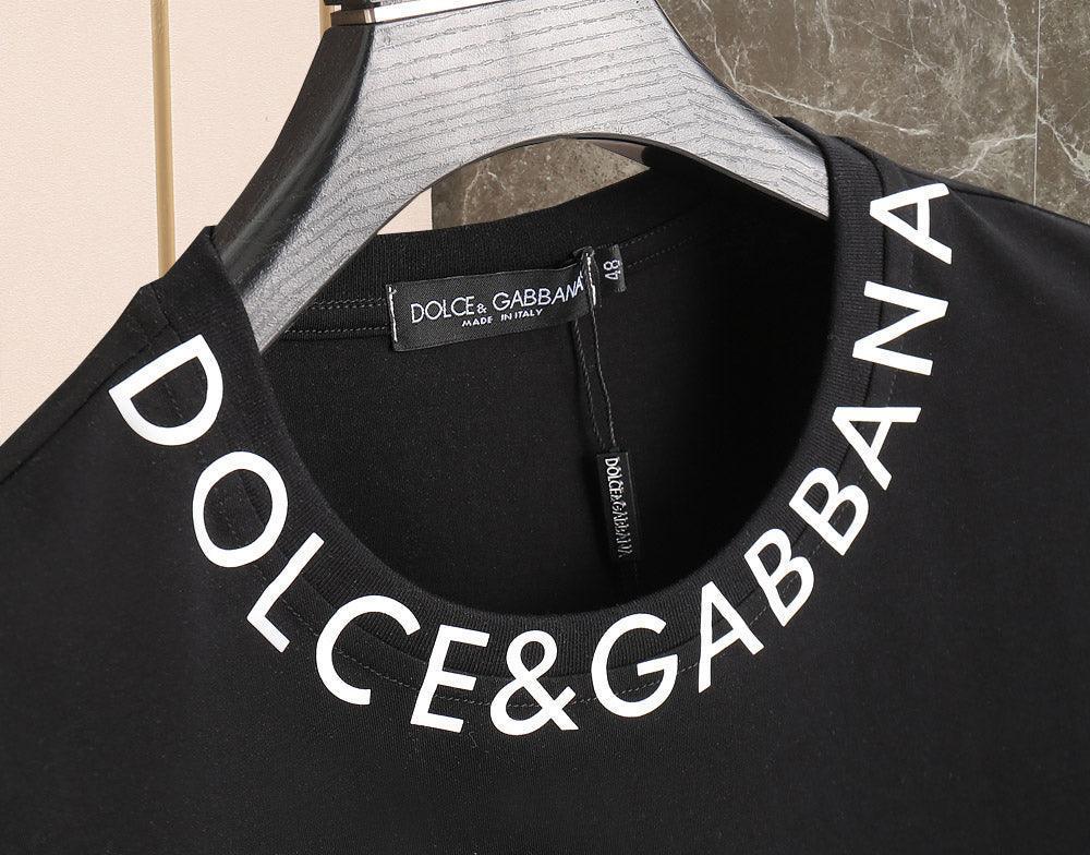 Dolce & Gabbana T-Shirt Without Collar 'Black & White' - SleekGait