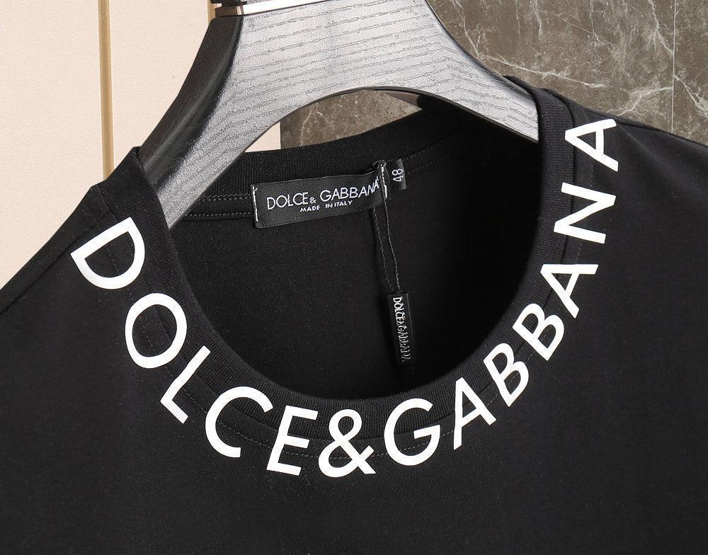 Dolce & Gabbana T-Shirt Without Collar 'Black & White' - SleekGait