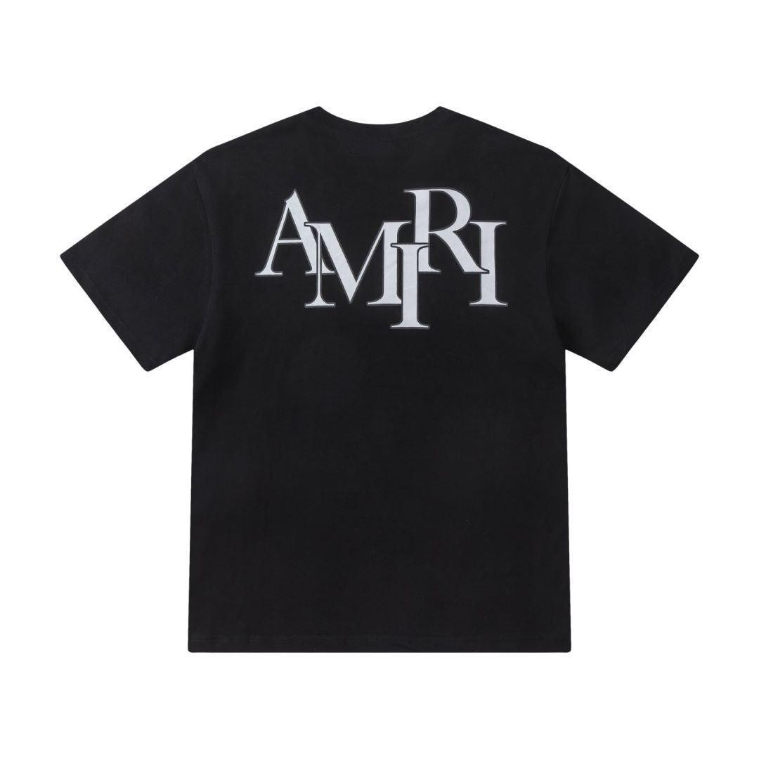 Amiri Black T-Shirt Without Collar - SleekGait