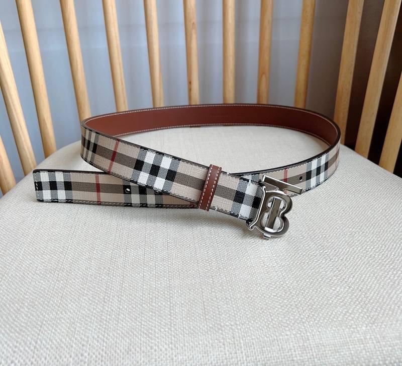 Burberry TB Belt E-Canvas & Leather Vintage - SleekGait