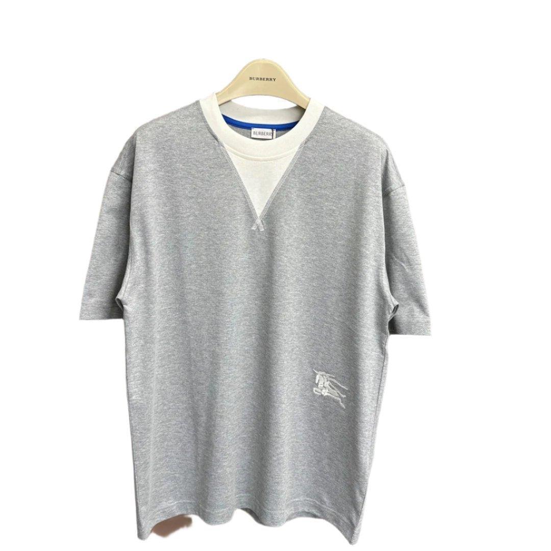 Burberry T-Shirt Without Collar 'Grey' - SleekGait