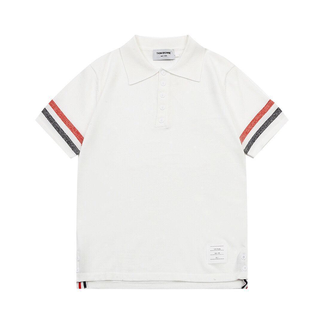 Thom Browne White T-Shirt with Collar - SleekGait