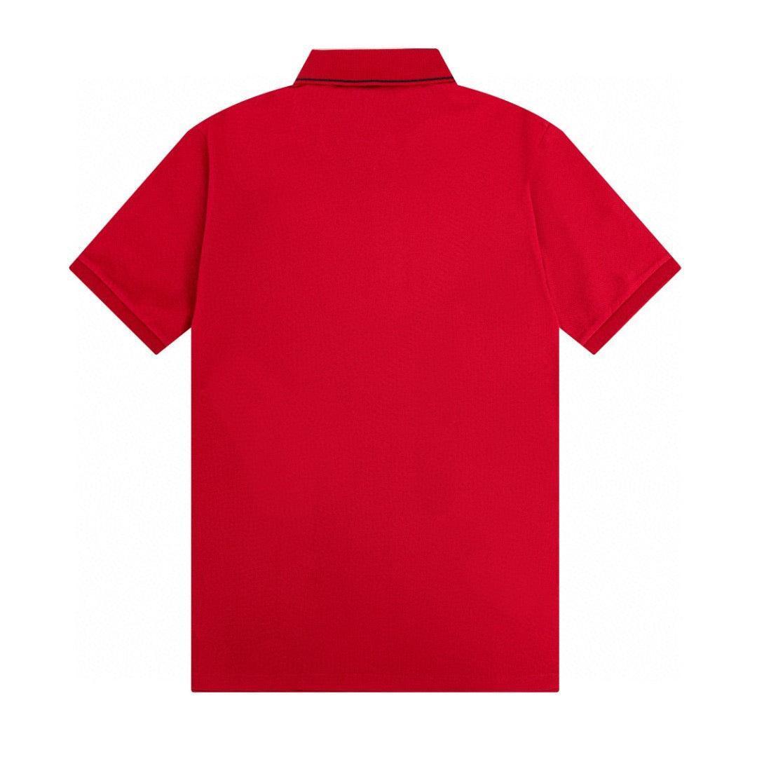 Burberry Red T-Shirt With Collar - SleekGait