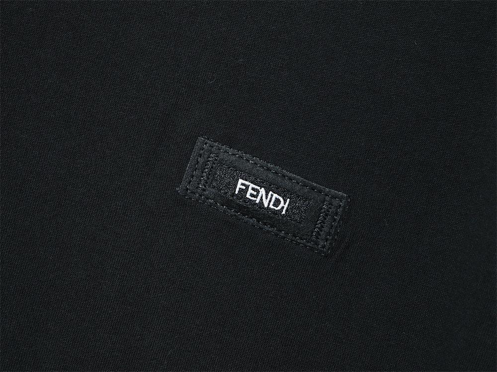 Fendi T-Shirt without Collar 'Black' - SleekGait