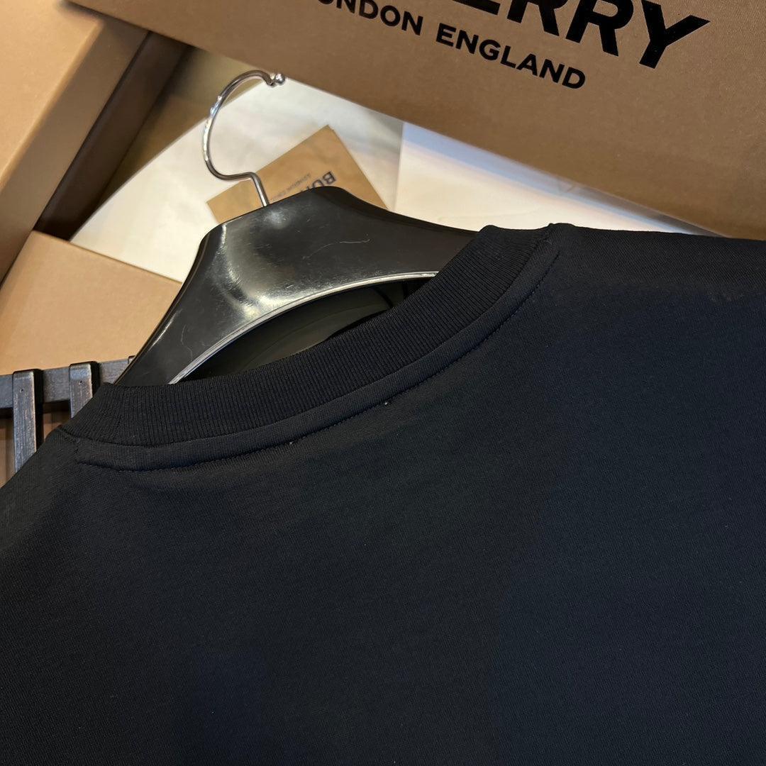 Burberry T-Shirt Without Collar 'Black & Beige' - SleekGait