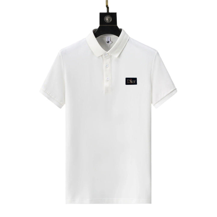 Dior White T-Shirt With Collar - SleekGait