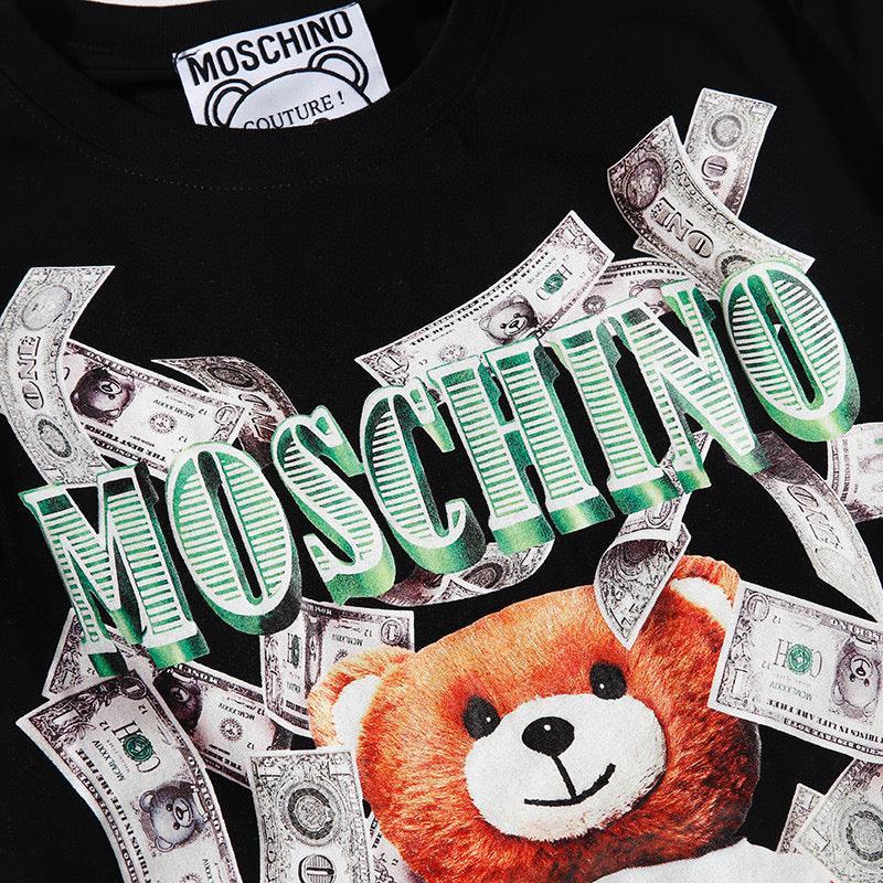 Moschino Teddy Bear & Moneey T-Shirt Without Collar 'Black'