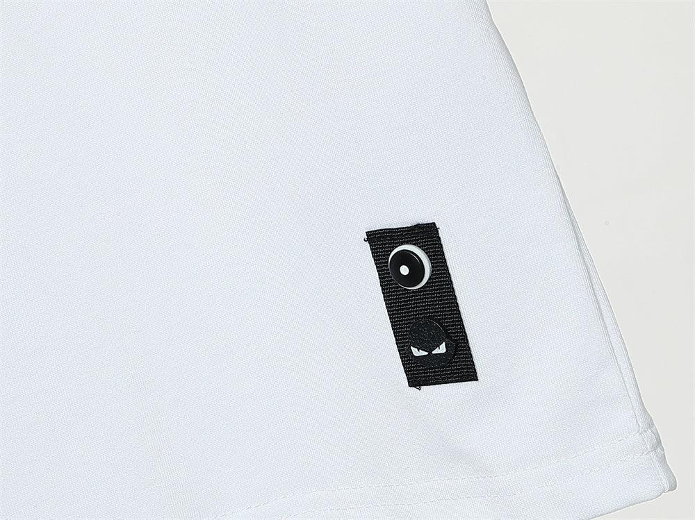 Fendi T-Shirt without Collar 'White & Black' - SleekGait