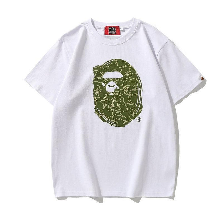 Bathing Ape White T-Shirt without Collar - SleekGait