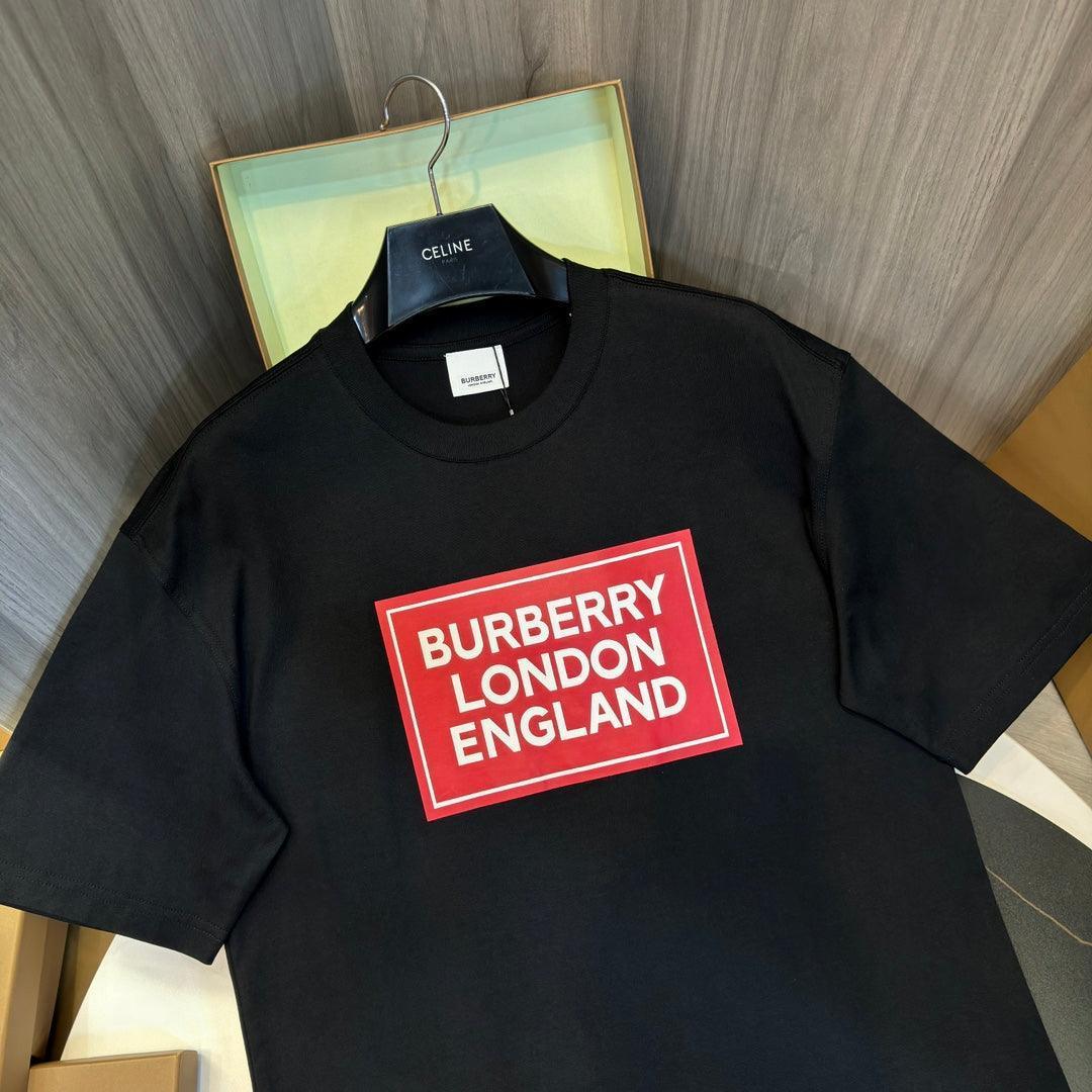 Burberry Black & Red T-Shirt Without Collar - SleekGait