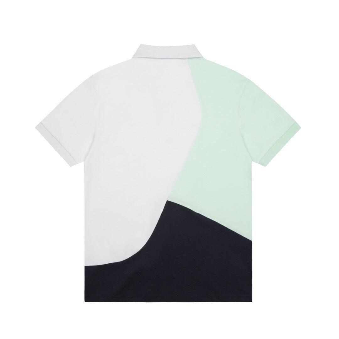 Lacoste T-Shirt with Collar 'White-Black-Green' - SleekGait