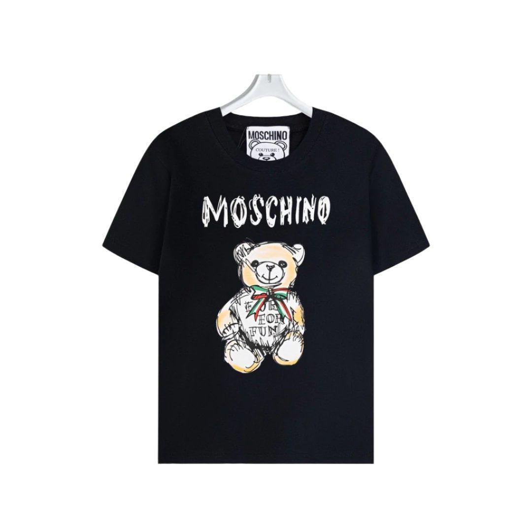 Moschino Teddy Bear T-Shirt Without Collar 'Black' - SleekGait