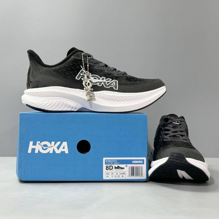 HOKA ONE ONE Mach 6 Wide 'Black White' - SleekGait