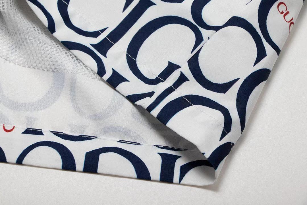 Maxi Gucci Print Fabric Short 'Blue' - SleekGait