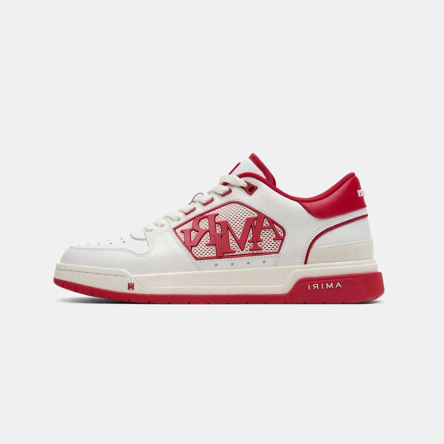 AMIRI CLASSIC LOW WHITE RED - SleekGait
