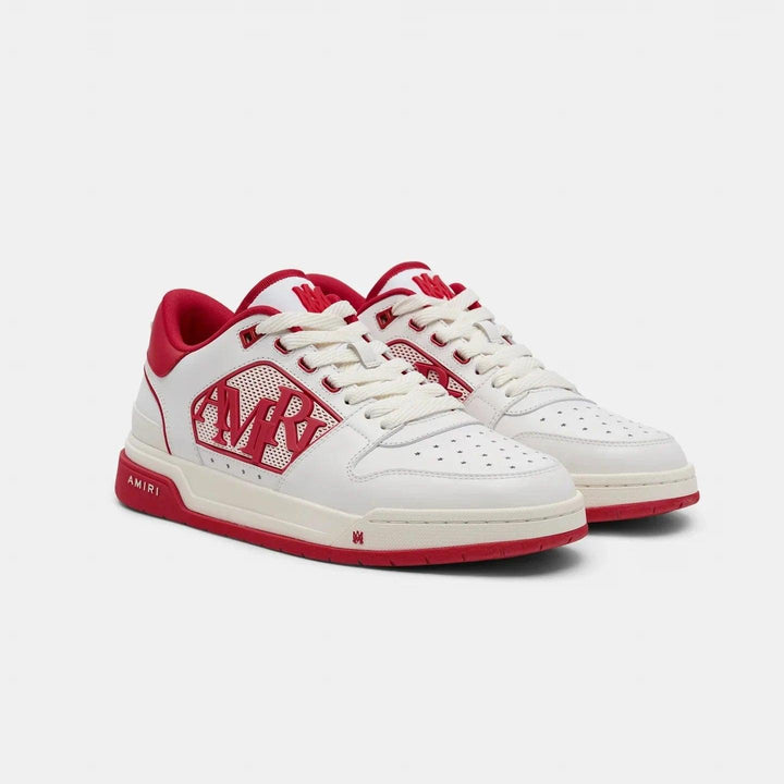 AMIRI CLASSIC LOW WHITE RED - SleekGait