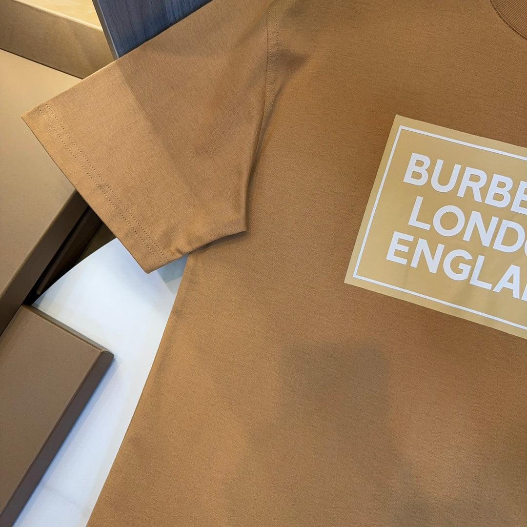 Burberry Brown & Beige T-Shirt Without Collar - SleekGait