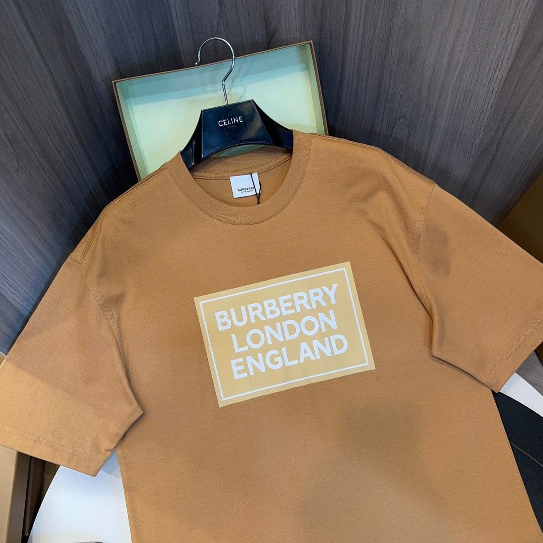 Burberry Brown & Beige T-Shirt Without Collar - SleekGait