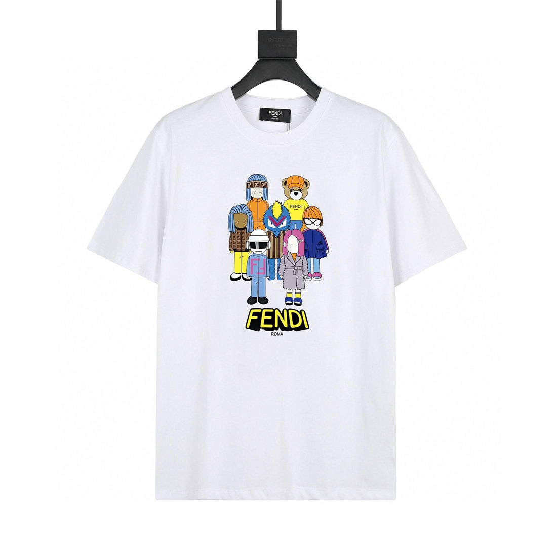 Fendi T-Shirt without Collar 'White' - SleekGait