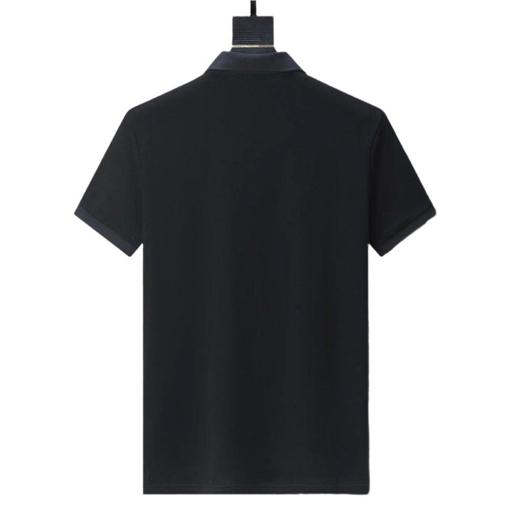 Moncler Black T-Shirt with Collar