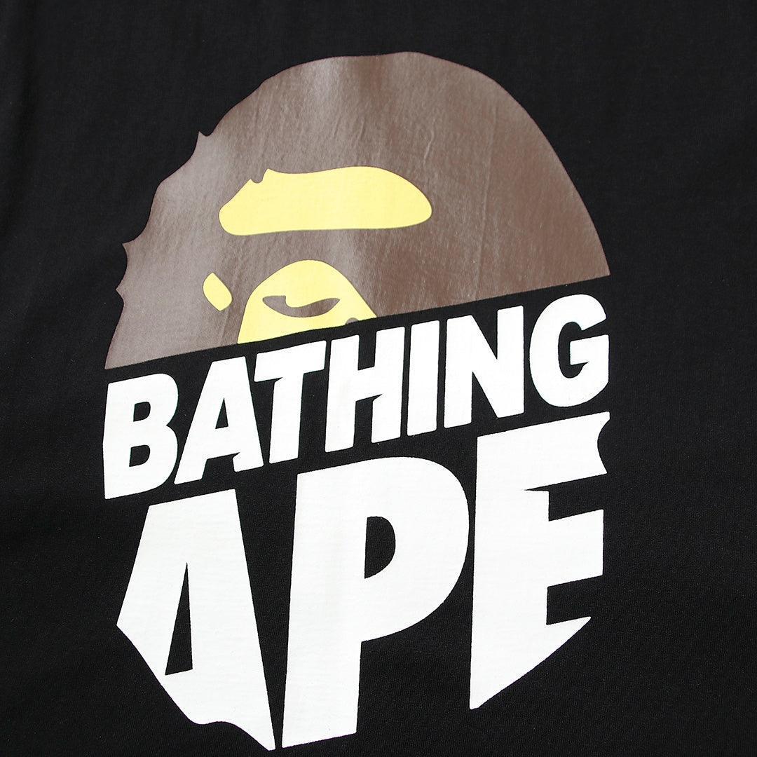 Bathing Ape Black T-Shirt without Collar - SleekGait