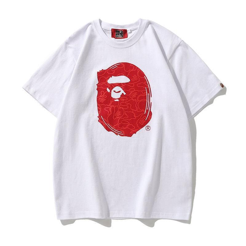 Bathing Ape White T-Shirt without Collar - SleekGait