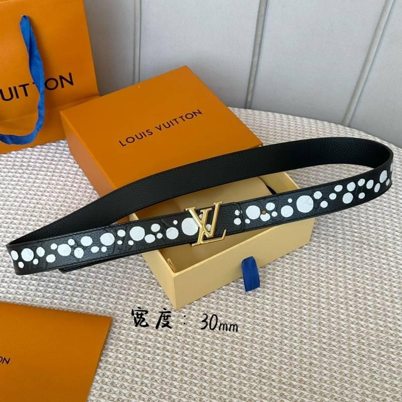 Louis Vuitton x Yayoi Kusama LV Initiales Reversible Infinity Dots Belt Black/White