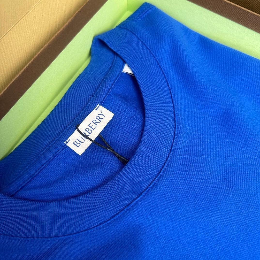 Burberry Blue T-Shirt Without Collar - SleekGait