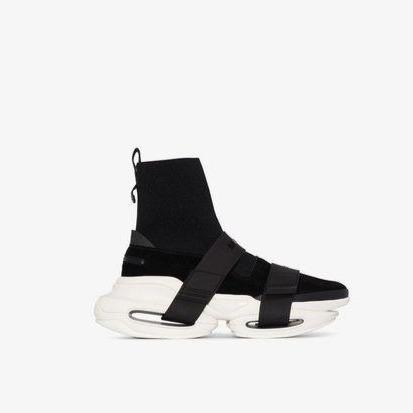 BALMAIN - HIGH TOP LEATHER SNEAKERS - SleekGait