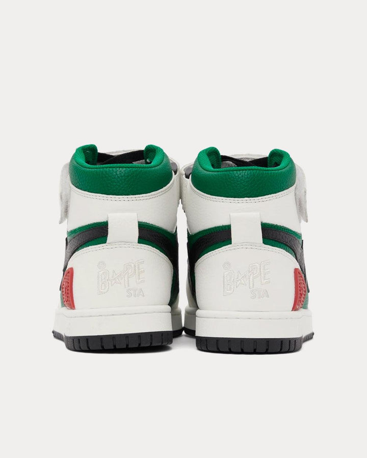 Block STA White / Green High Top Sneakers - SleekGait