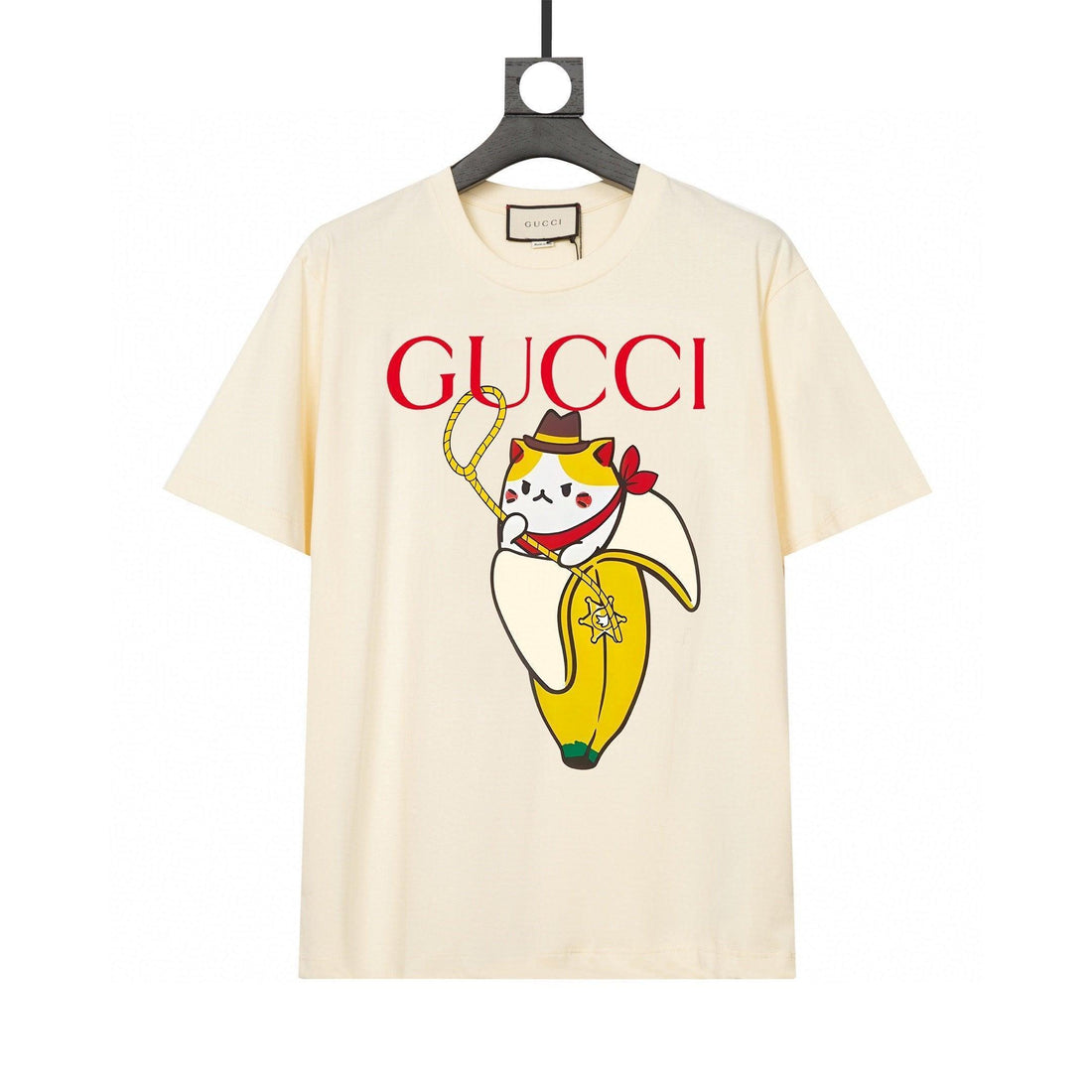 Gucci Banana Cat T-Shirt Without Collar 'Beige' - SleekGait