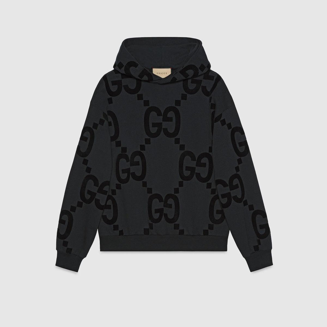 Gucci Allover Jumbo-GG Hoodie Black - SleekGait