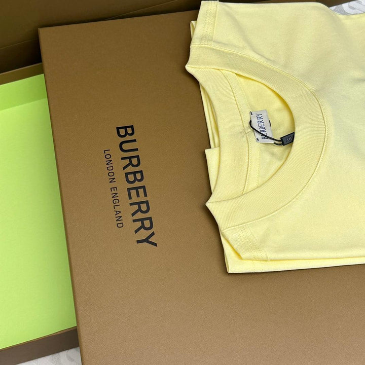 Burberry Yellow T-Shirt Without Collar - SleekGait