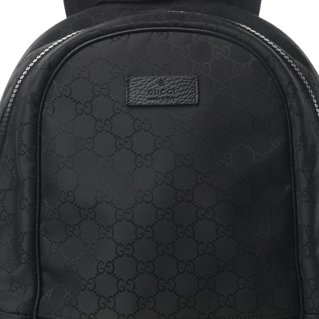 Gucci Nylon Monogram Slim Backpack Black