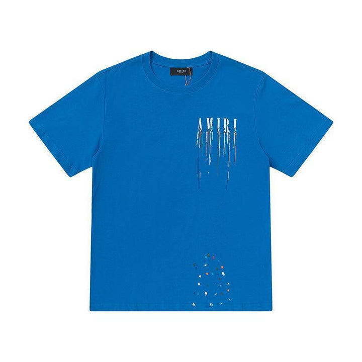 Amiri Blue T-Shirt Without Collar - SleekGait