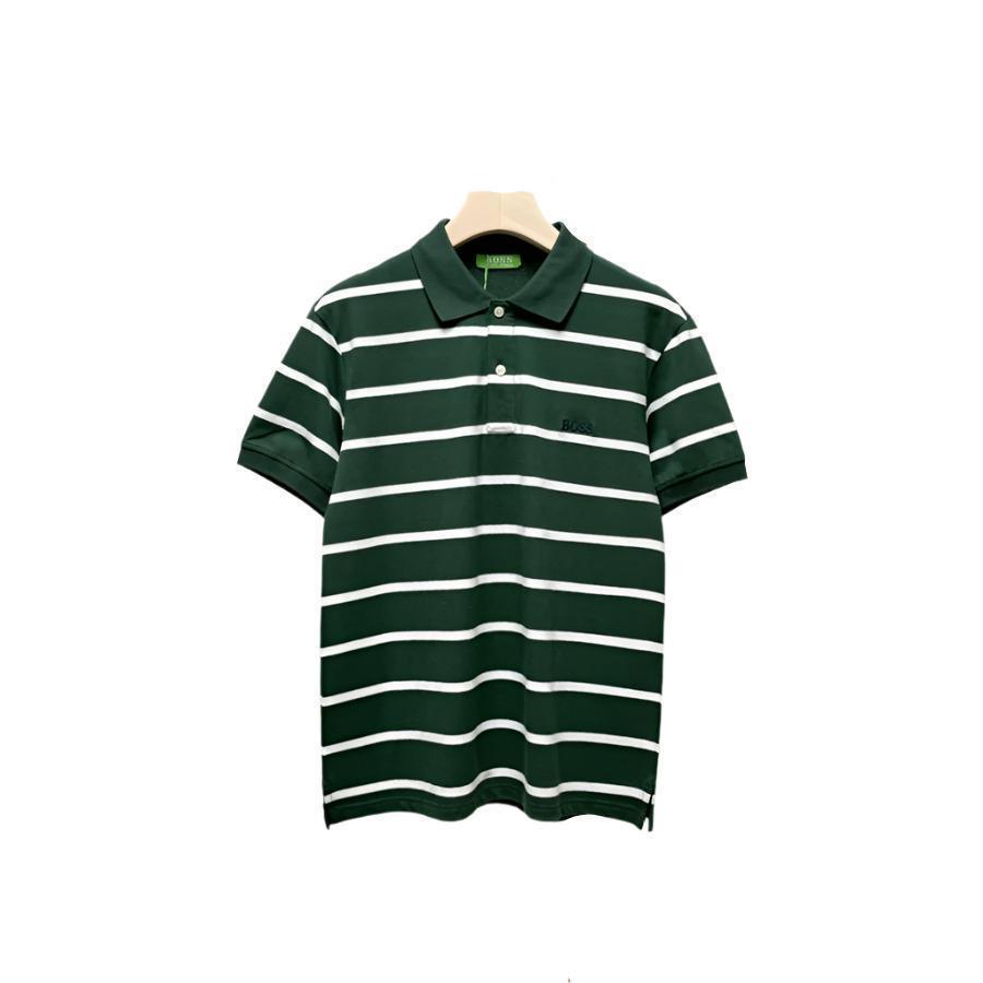 Hugo Boss Green T-Shirt with Collar - SleekGait