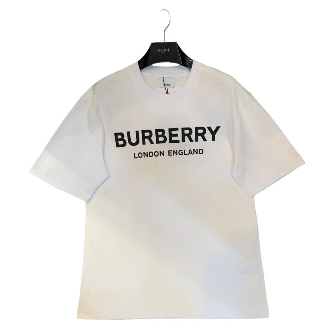 Burberry T-Shirt Without Collar 'White & Black' - SleekGait