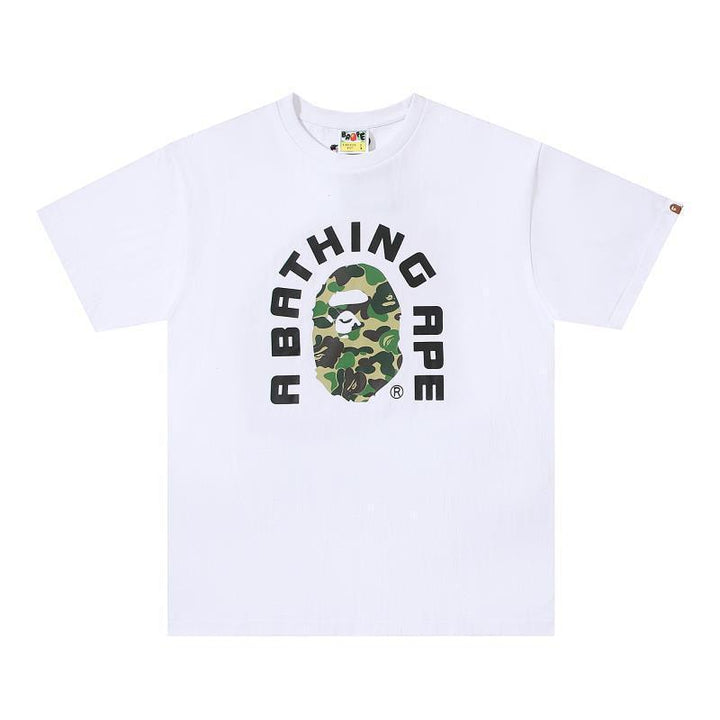 Bathing Ape White T-Shirt without Collar - SleekGait