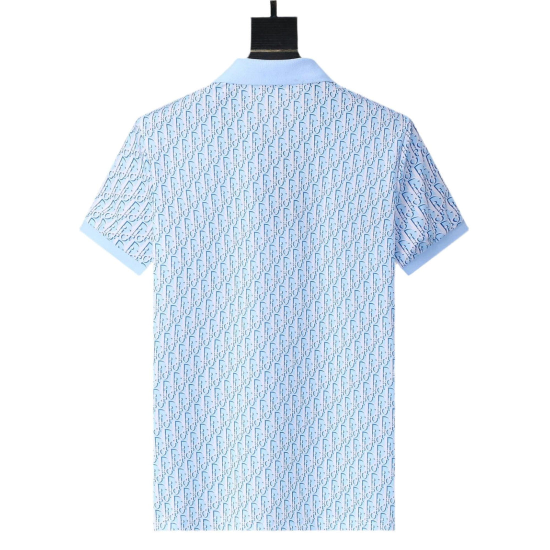 Dior Light Blue T-Shirt With Collar - SleekGait